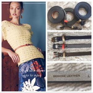 ANTHROPOLOGIE “Offhand” and “Glint” Skinny Belts
